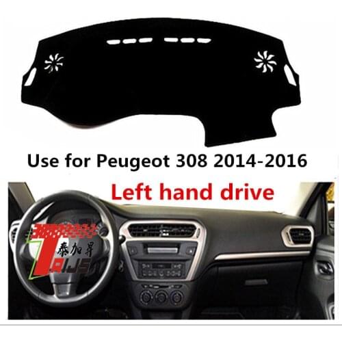 TAIJS Factory High Quality Sport Polyester Fibre Car Dashboard Cover For Peugeot 308 2014 2015 2016 Left Hand Drive