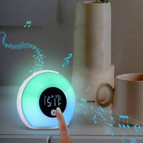 Smart LED Night Light Multi-function Bluetooth Music Sleep Light Rechargeable Alarm Clock Bedside lamp Decorative Night Light