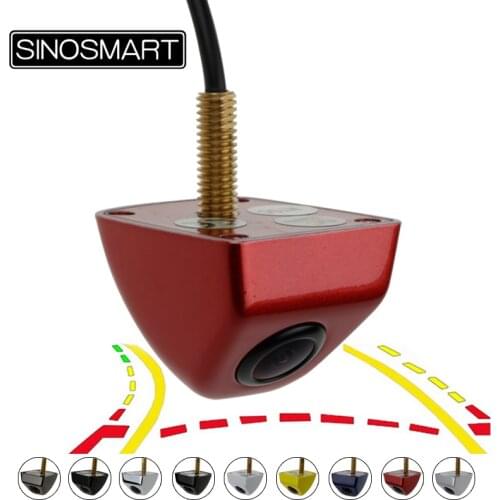 SINOSMART Universal HD Parking Reverse Backup Dynamic Trajectory Lines Camera for Car/Suv etc. 6V 12V
