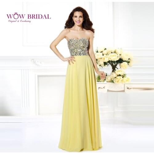 Wowbridal Graceful Ginger Prom Dress 2021 Sweetheart Off the Shoulder Crystal Heavy Beaded Open Back Chiffon Long Party Dress