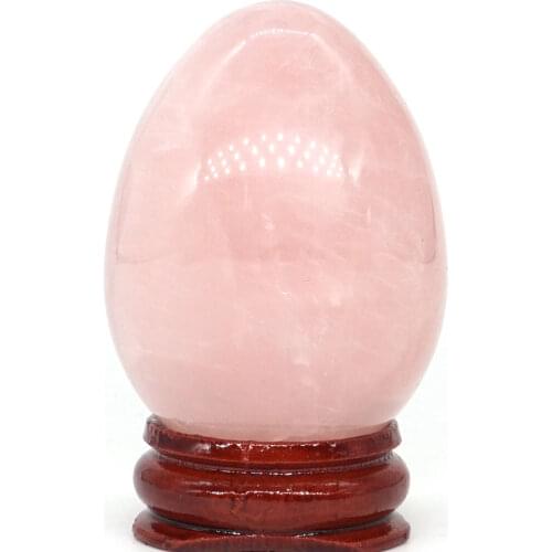 35*49MM Rose Quartz Stone Egg Natural Gemstone Crystal Mineral Healing Ball Home decoration accessory Kegel Massage Yoni Egg