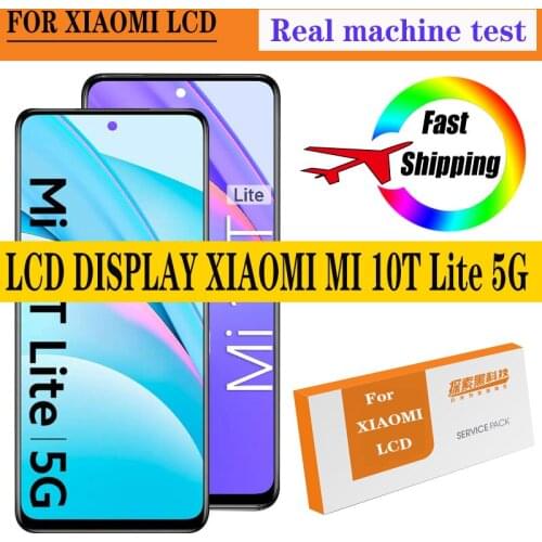 6.67''LCD with frame for XIAOMI MI 10T Lite 5G Display Touch Screen Digitizer Assembly Repair Parts For Xiaomi mi 10t lite5g LCD