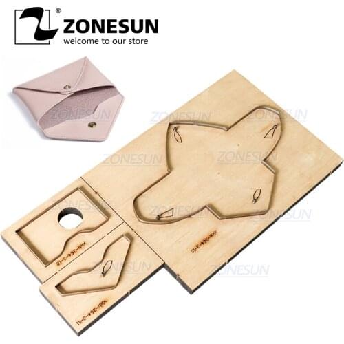 ZONESUN Credit Card Holder Coin Purse Customized Leather Cutting Die Handicraft Tool Punch Cutter Mold Diy Paper Wallet Cut Die