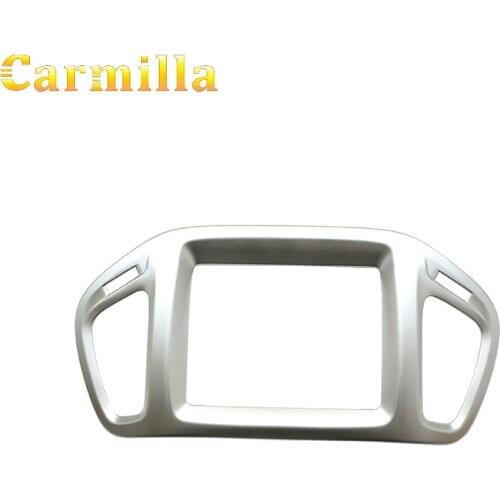1 Piece ABS Chrome Car Center Control Navigation Cover Trim Sticker Case for Jeep Compass 2017 2018 Auto Accessories