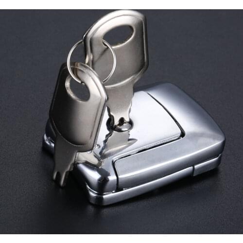 1Pc Security Tools Box Lock Cabinet Drawer Wooden Boxes Toggle Latch Catch Hasp With Double Keys 46*45mm Furniture Hardware