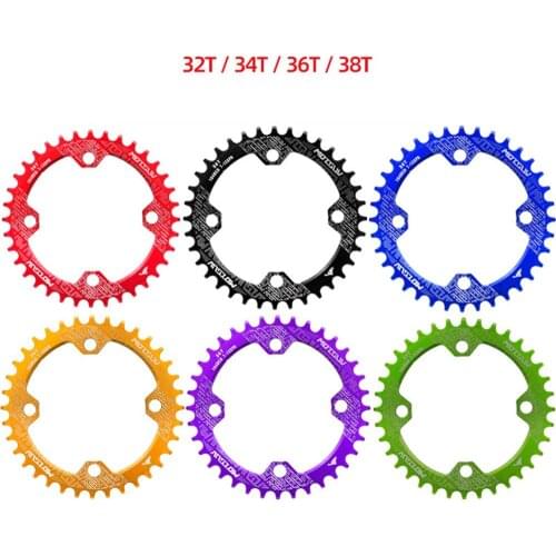 104bcd 32-38T MTB Bike Chainring Narrow Wide Round Road Bicycle Chainwheel Durable Lightweight Aluminium Chainring Accessoiries