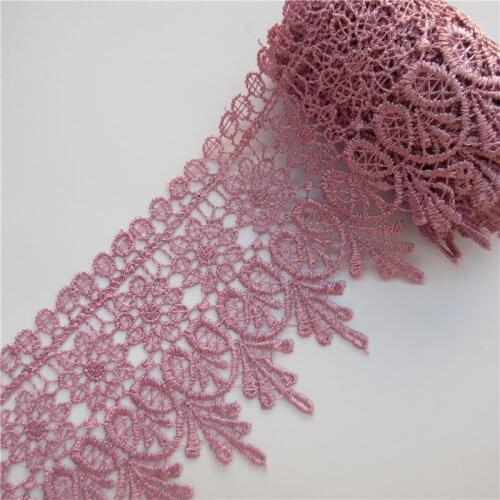 3 Yards 9 CM Lace Trim Lace Applique Fuchsia Polyester for Clothes Home Textiles Apparel Sewing Craft Lace Fabric Decoration