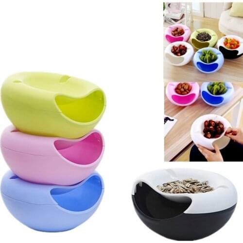4Colors Lazy Snack Bowl Plastic Chase Bracket Artifact Fruit Box Phone Double-Layer Storage Mobile and Cute Bowl for Kitchen