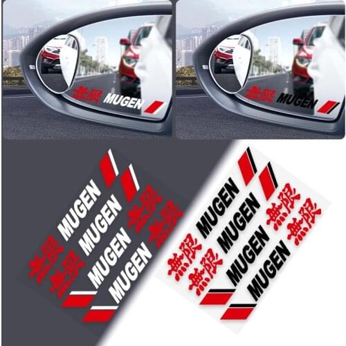 4Pcs Car Door Handle Rear View Mirror Sticker Car Body Decoration Decal For Honda Civic City Mugen VTEC Accord Odyssey Spirior