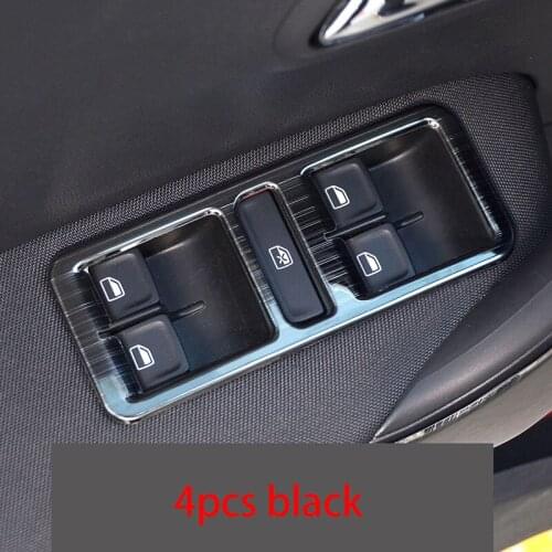 4pcs for polo 2011-2017 Glass lifter switch panel Decoration frame
