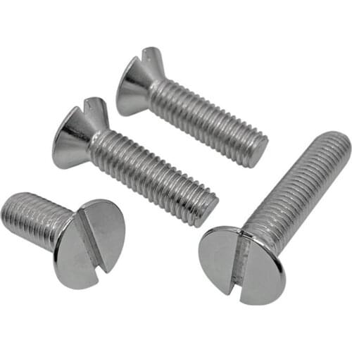 50PCS M2 M2.5 304 Stainless Steel GB68 Slotted Countersunk Head Bolts Flat Head Screws