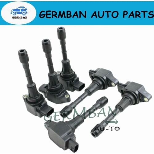 6pcs Ignition Coil 22443AR215 UF550 22448JA12D 22448-JA11C for 2007-2019 350Z Altima G35 Maxima Murano Quest 3.5L UF550