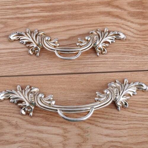 64mm antique silver drawer cabinet pull knob 96mm vintage dirstress silver dresser door handle europen retro furniture handles