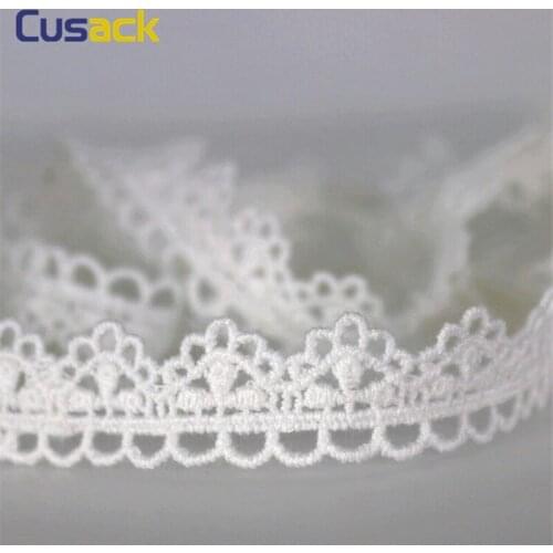 14 yards 1.6 cm Off White Lace Trims Applique for Dress Home Textiles Sewing Accessories Trimmings
