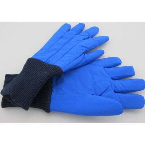 Free shipping quality enviromental-friendly anti-cold fabric working gloves lower temperature protecting gloves elastic cuff