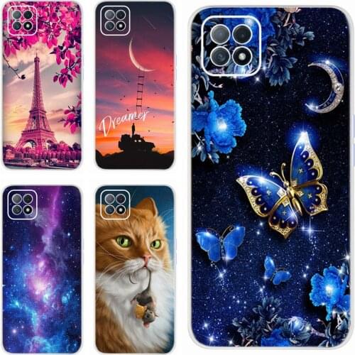 Blue Butterfly Case For Oppo A72 5G Case Oppo A73 5G Soft Slim Cute Silicone Back Cover For Oppo A 53 73 A72 A53 5G Phone Bumper