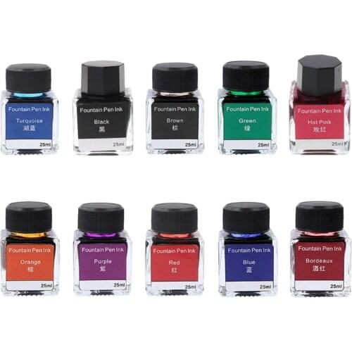 Colorful Non-carbon Ink for Dip Fountain Pen Calligraphy Writing Painting Graffiti School Office Stationery