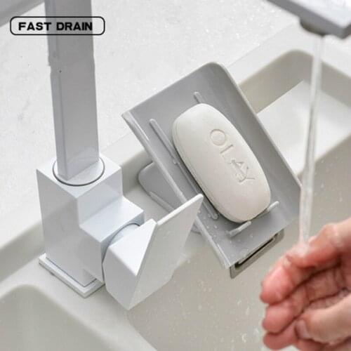 Kitchen sink drain soap holder creative multifunctional household vertical sponge wipe storage rack bathroom soap box