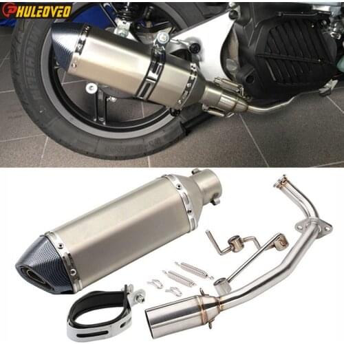 Motorcycle PCX 125 PCX 150 2012-2016 Exhaust Full System Motorbike Muffler Exhaust Mid Link Pipe for PCX125 PCX150 Escape Moto