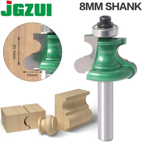 1pc 8mm Shank Bead Molding Router Bit Flute & Beading Line Woodworking Tenon Milling Cutter for Wood Tool