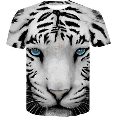 New 2021 fashion t-shirts summer Tiger animal 3d printed fashion shirt Harajuku oversized t shirt casual off white anime clothes