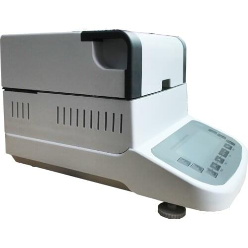 Halogen moisture analyzer and test for plastic