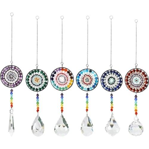Crystal Wind Chime Suncatcher Chandelier Hanging Ball Prisms Chakra Pendants for Kids Girls Birthday Gift