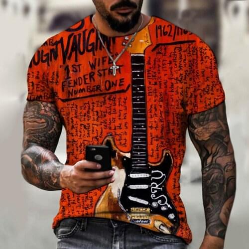 Summer new mens 3D printed T-shirt popular fashion T-shirt private custom short-sleeved street hip-hop plus size casual wear