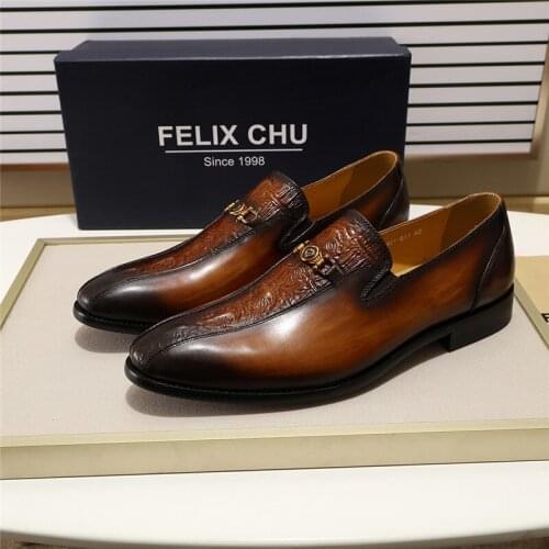 Italian Designer Luxury Slip On Men Loafers Shoes Casual Business Office Work Genuine Leather Men Shoes Black Brown Size 39-46