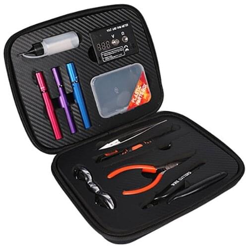 JAKEMY DIY Electronic Cigarette Tools Kit 12 in 1 Atomizer Coil Tool Bag Accessories Vape Vaper Hand Tool Set TC-P16-BK