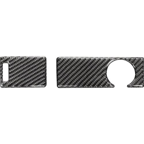 Carbon Fiber Car Engine Start Key Hole Panel Air Outlet Trim Sticker for - A6 2005 2006 2007 2008 2009 2010 2011