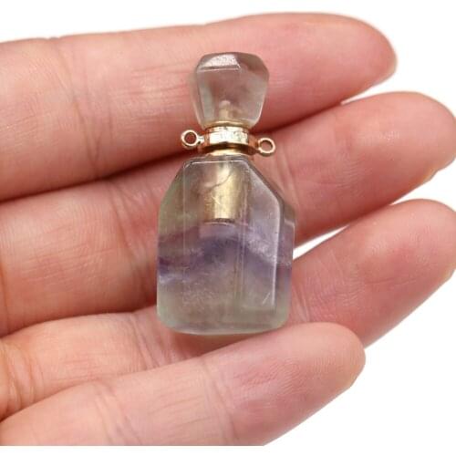 New Charm Clear Crystal Perfume Bottle Charms Pendants For DIY Decoration Earrings Necklace Christmas Jewelry