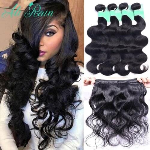 Body Wave Bundles Brazilian Hair Natural Black Human Hair 3/4 Piece 100% Human Hair Weave Bundles Remy Hair Extensions