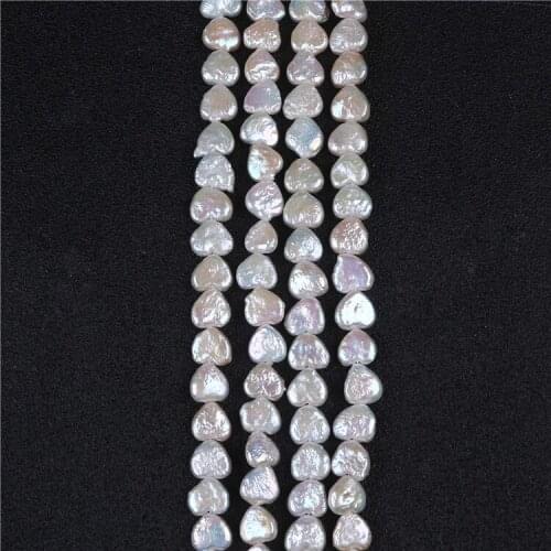 Wholesale 11-12mm heart shape fresh water pearl strands