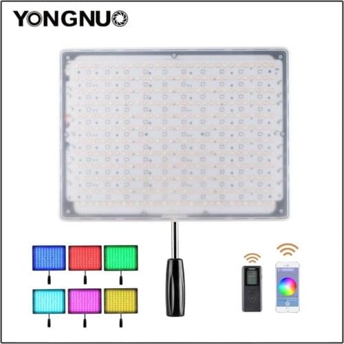 YONGNUO YN600RGB Pro photo studio lighting Panel with 3200K-5500K Color Temperature and APP Remote Control for Canon Nikon DSLR