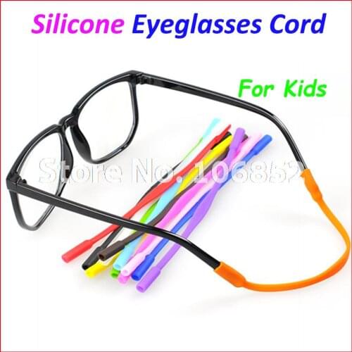 OT005 100pcs Kids Children Silicone Eyeglasses Cord Chain String Sunglasses Anti Slip Glasses holder 12 different colors