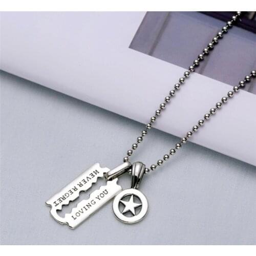 Sole Memory Retro Update Blade Pentagram Pendant 925 Sterling Silver Clavicle Chain Female Necklace SNE573