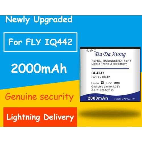 Full Protection And Safety 2000mAh BL4247 Mobile Phone Battery For fly iq442 Quad Miracle 1 BL 4247 Battery
