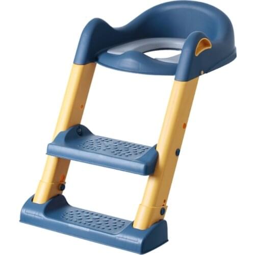 Portable Folding Toilet Seat Potty Chair Child Non-Slip Potty Training Seat with Adjustable Step Stools Ladder Urinal