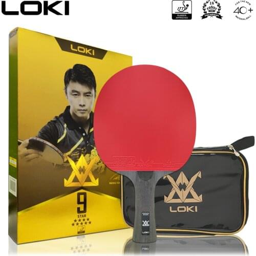 LOKI 9 Star Table Tennis Racket Carbon Blade Ping Pong Bat Sticky Rubber Pro PingPong Paddle overall Control Attack Loop