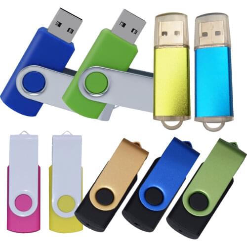 Promotional Colorful Metal USB 2.0 Flash Drive 8GB 16GB 32GB 64GB 128gb Pen Drive USB Flash Custom Logo USB Stick 4GB Pendrive