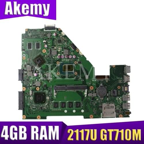 SAMXINNO X550CL Motherboard For ASUS Y581C X552C X550C X550CL A550C K550C X550CC Laotop Mainboard with 2117U GT710M 4GB RAM