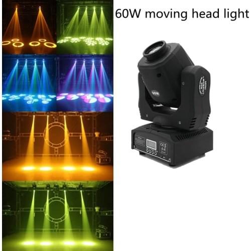Stage lighting equipment is used for 60W moving head spotlights for disco dj family gatherings, music parties, etc