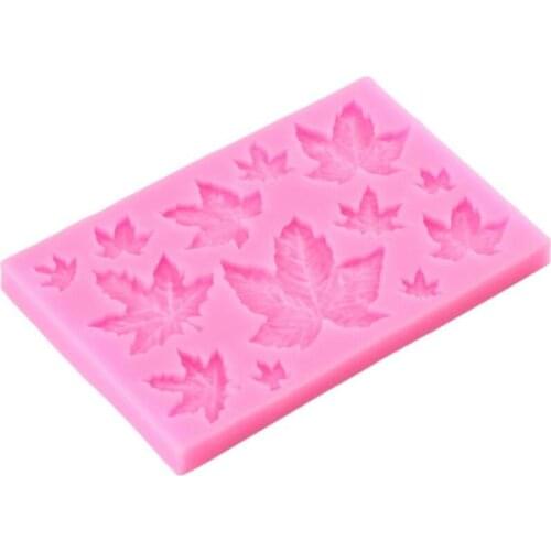 DIY Maple Leaf Silicone Cupcake Baking Mold Christmas Fondant Cake Decorating Tools Gumpaste Chocolate Candy Clay Moulds
