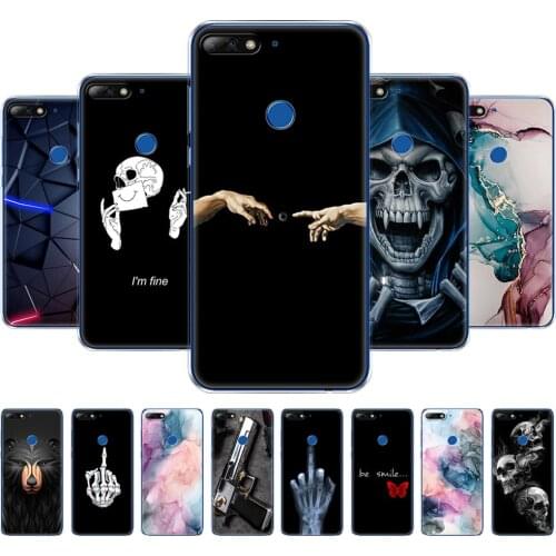 Silicon case for 5.99" Huawei Honor 7C back Cover for Honor 7C Pro Cases Soft TPU Phone Back Cover Full 360 Protective coque