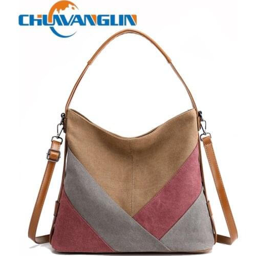 Chuwanglin Women Handbag Canvas Female Shoulder Bags Womens Messenger Bags Ladies Casual Bags Clutch Purse Crossbody 3101029