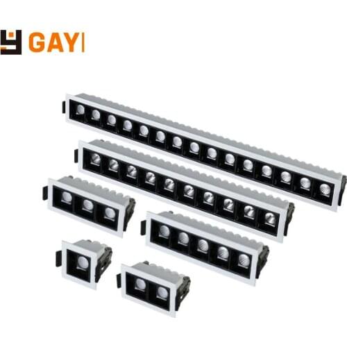 HOT LED Downlight Dimmable Embedded Linear Grille Light 2W 4W 6W 10W 20W 30W Ceiling Light Living Room Corridor Indoor Lighting