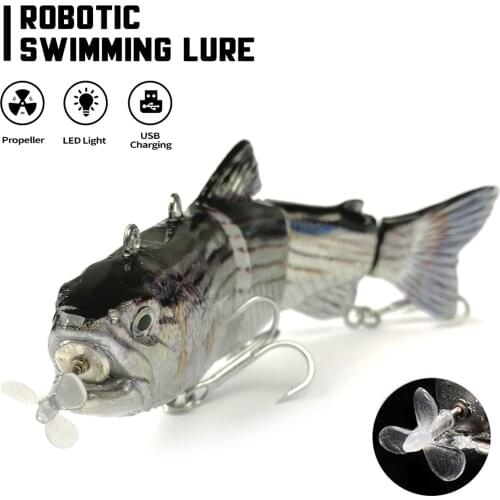 Robotic Fishing Sinking Minnow 130mm/35g 54g Auto Swimbait Electric Wobblers Bait USB Rechargeable LED Light Lure For Pike Bass