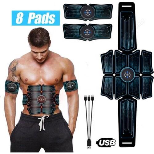 EMS Muscle Stimulator Trainer Abs USB Connect Fitness Equipment Training Gear Muscles Electrostimulator Body Slimming Massager