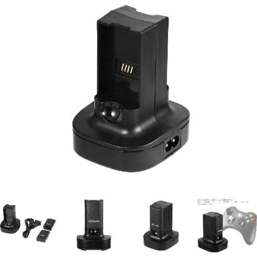 Charger Base Charging Station Dock+2 Rechargeable Battery for XBOX 360 Controle Controller Gamepad EM88